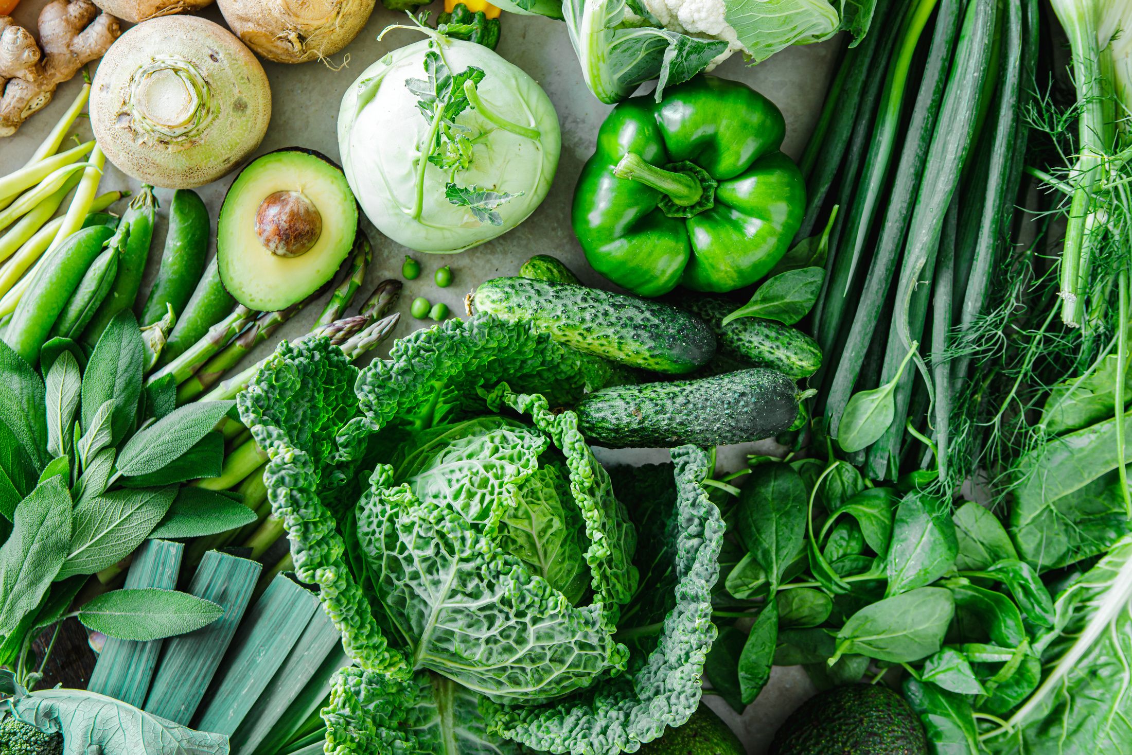 FRESH GREEN GARDEN VEGETABLES-4